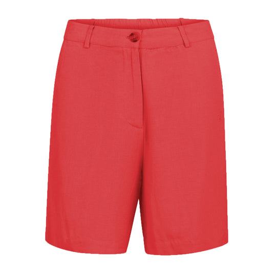 Red Linen Shorts