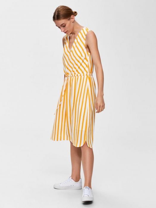 Radiant yellow stripe dress