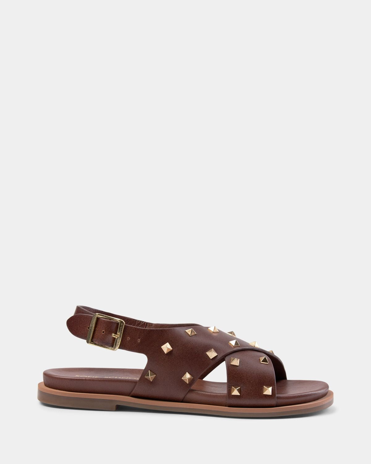 Date Brown Sandals With Studs