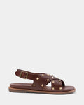 Date Brown Sandals With Studs