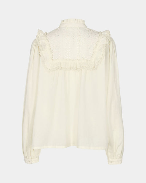 Antique White Embroidery Anglaise Blouse