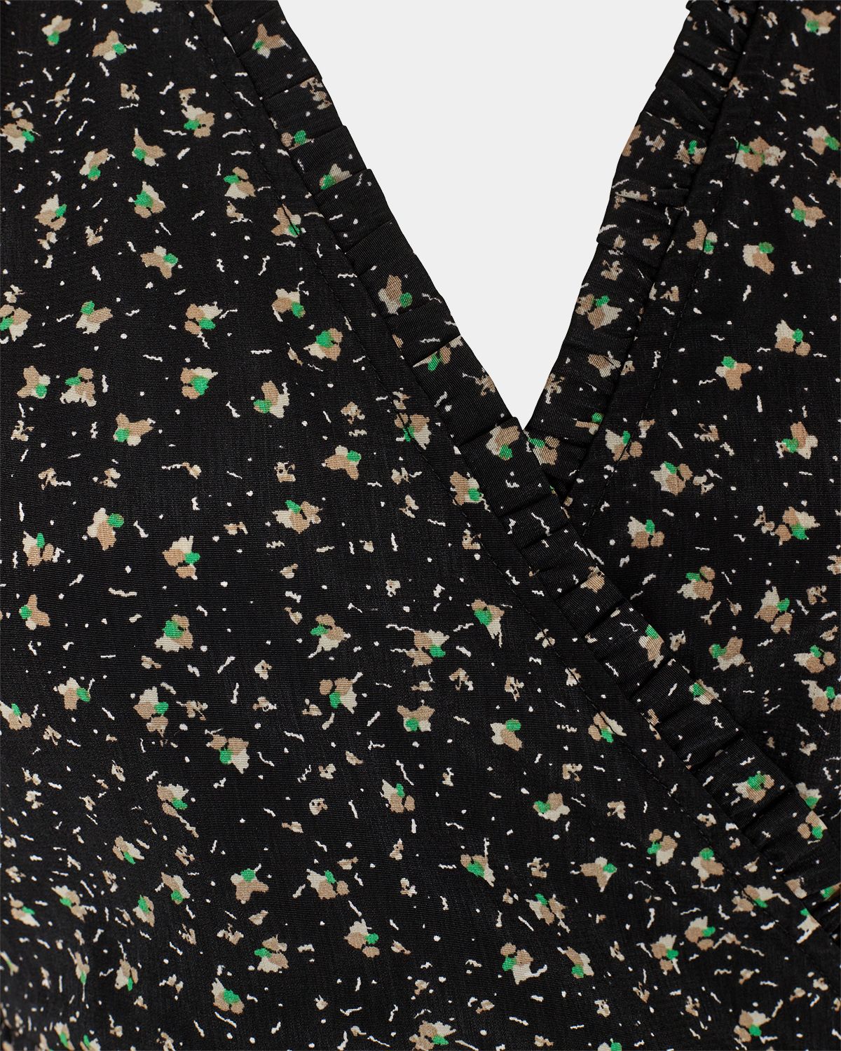 Black Printed Floral Blouse