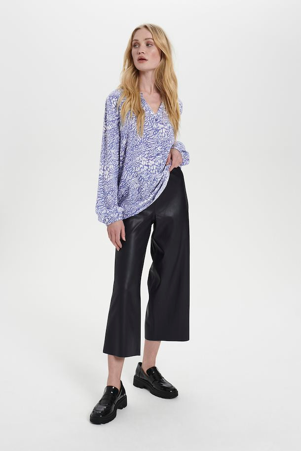 Eda Shirt - Velvet Morning Animal Stripe