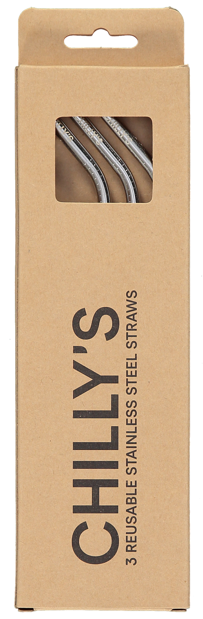 Chilly’s 3-pack Reusable Stainless Steel Straws