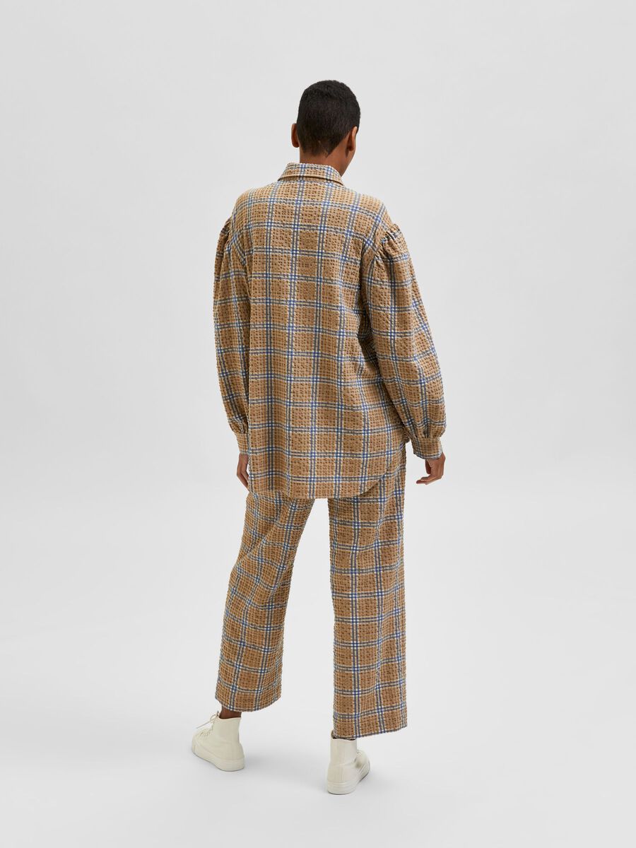 Long Checked Shirt - Nomad/Blue