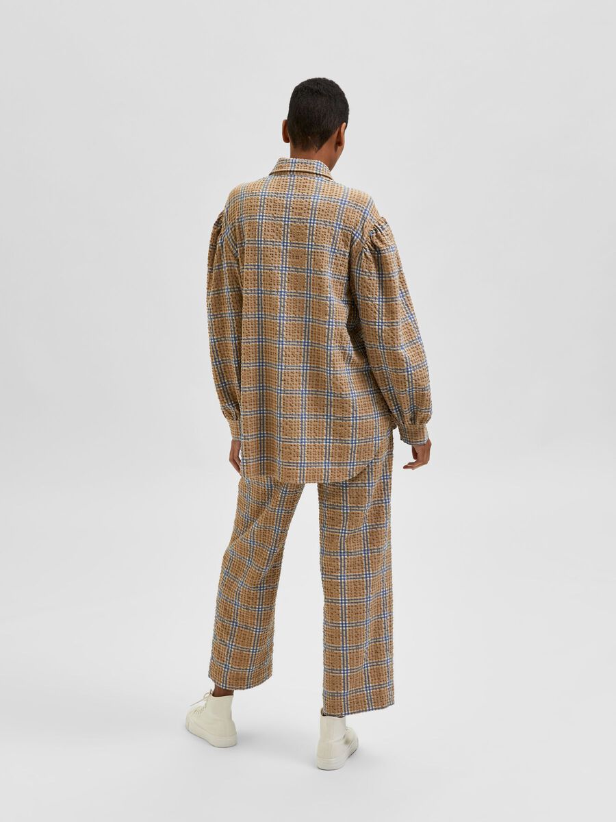 Long Checked Shirt - Nomad/Blue