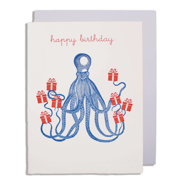 Octopus Birthday Card