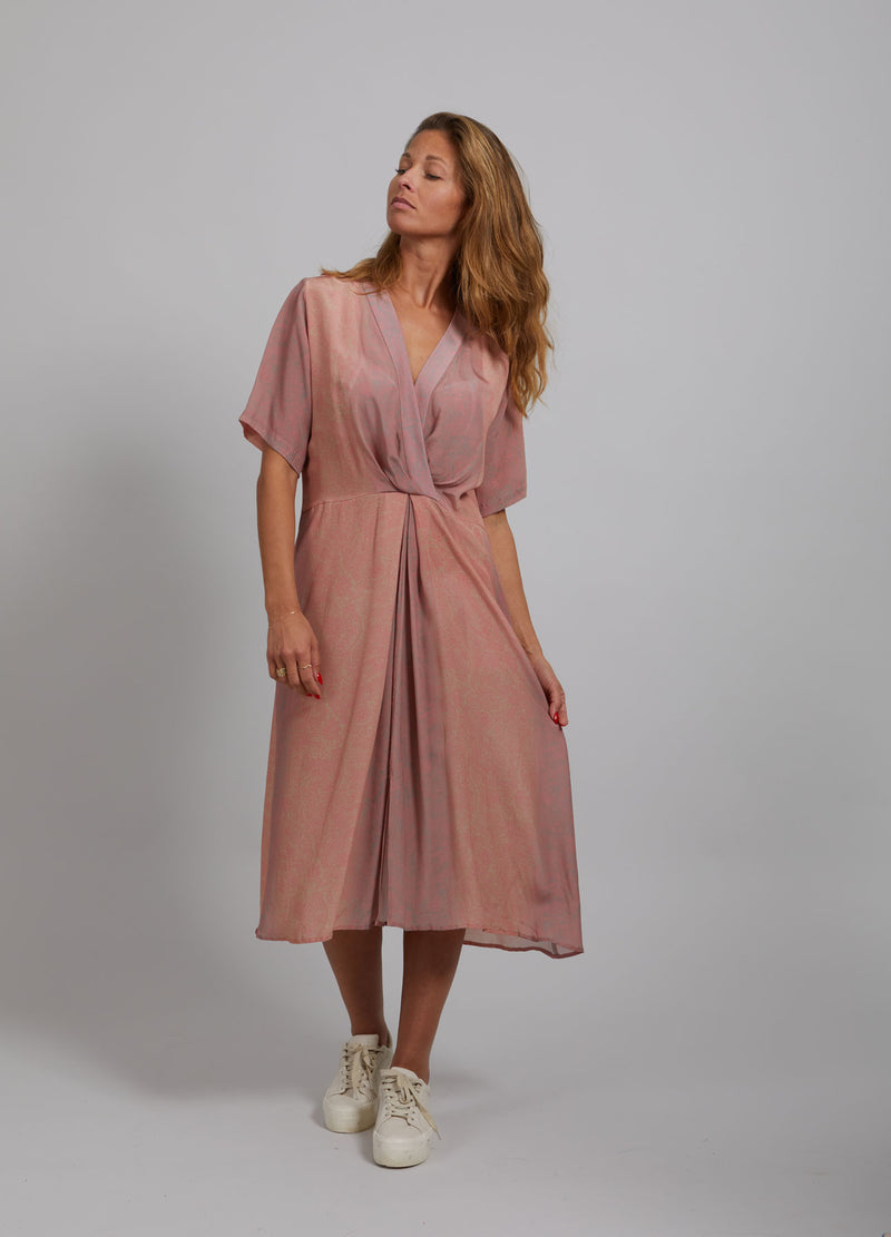 Dress With Faded Paisley Print