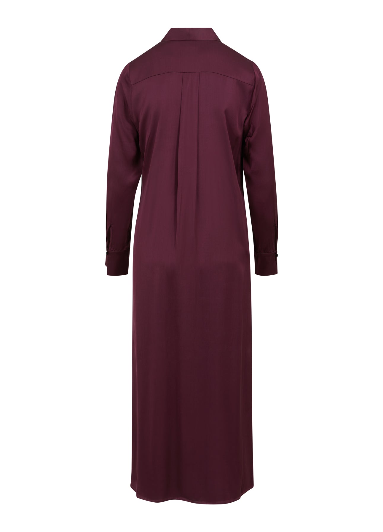 dress with v-neck gatherings - Bordeaux