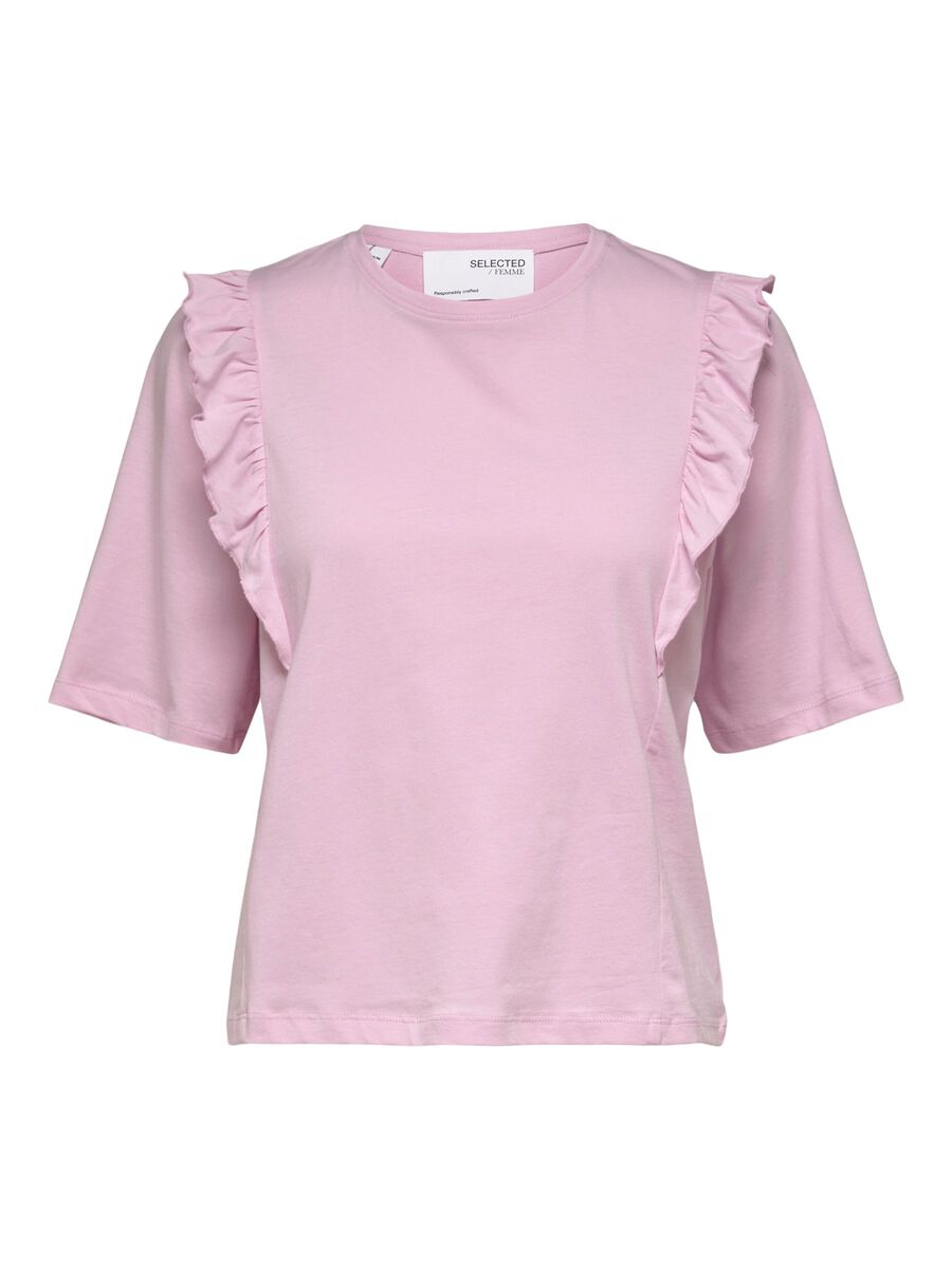 Pink Ruffled T-Shirt
