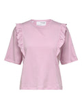 RUFFLED SS T-SHIRT - Pink