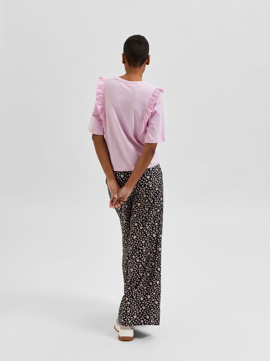 RUFFLED SS T-SHIRT - Pink