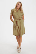 Linen Khaki Dress