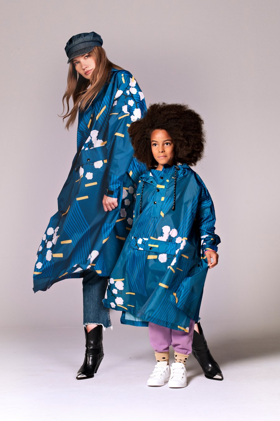 Kids Japanese Blossom Poncho