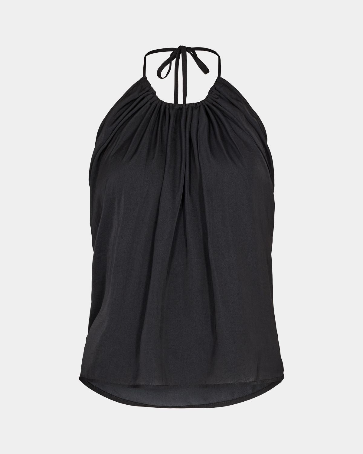 classic halter neck black top