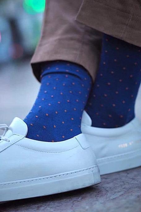 Spotted Orange Bamboo Socks