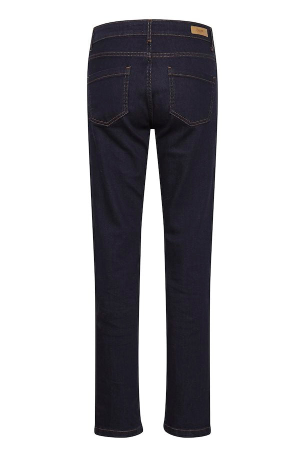 Dark Blue Denim Regular Fit Jeans