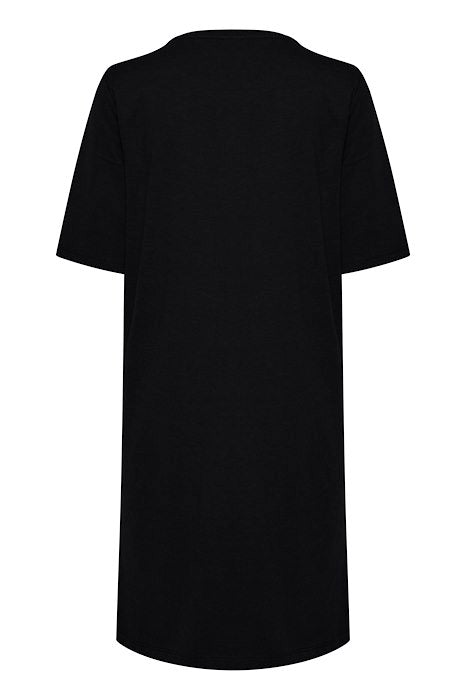 Black Sweat Pocket Dress