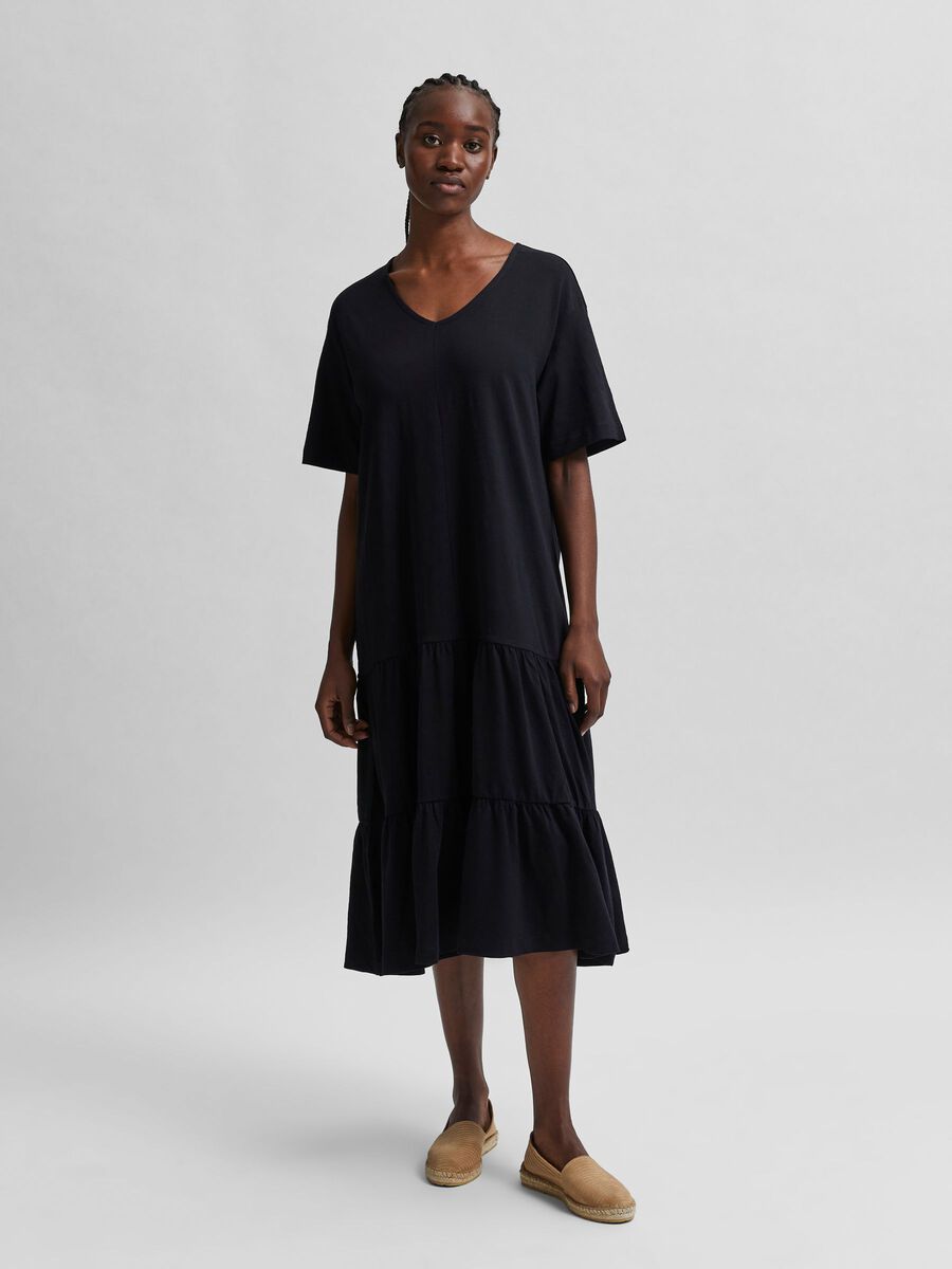 2/4 Midi Dress - Black