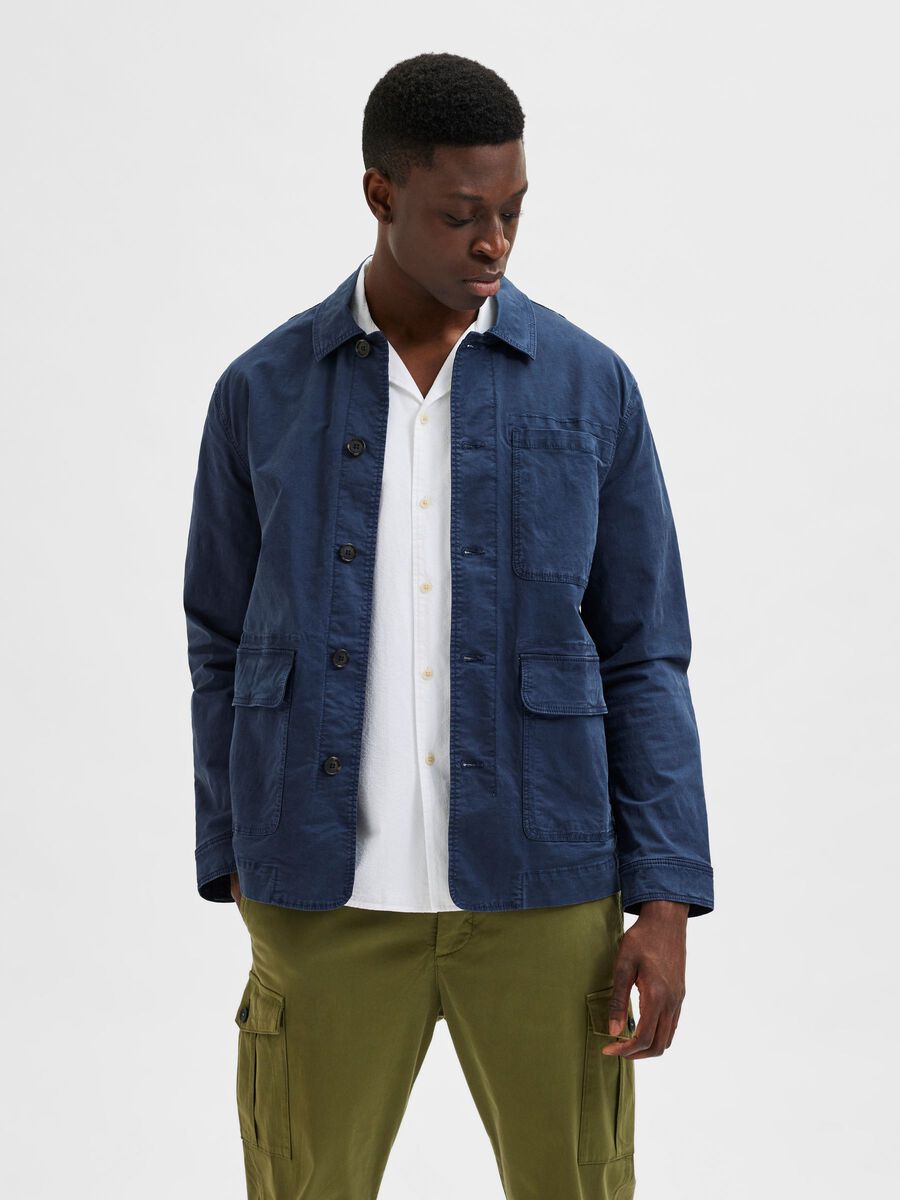 Selected Homme padded worker jacket in navy | £90.00 | Grazia