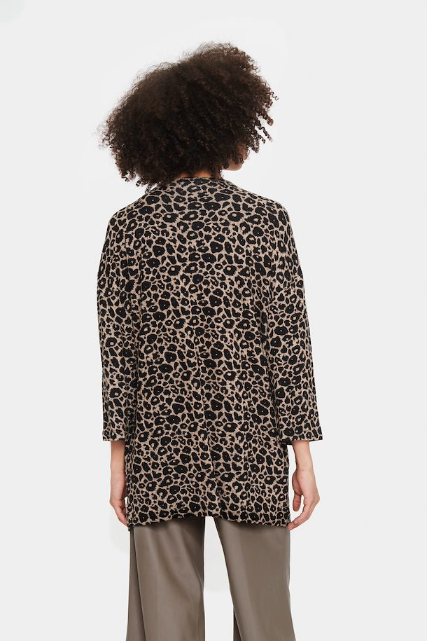 Karina Cardigan - Black Leopard