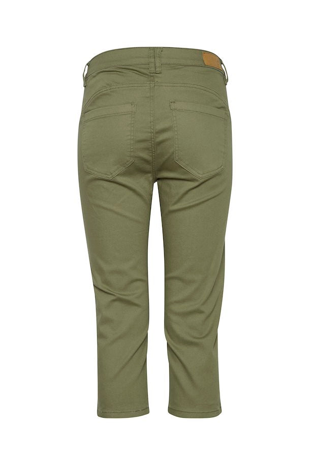 Casual Oil Green Pants