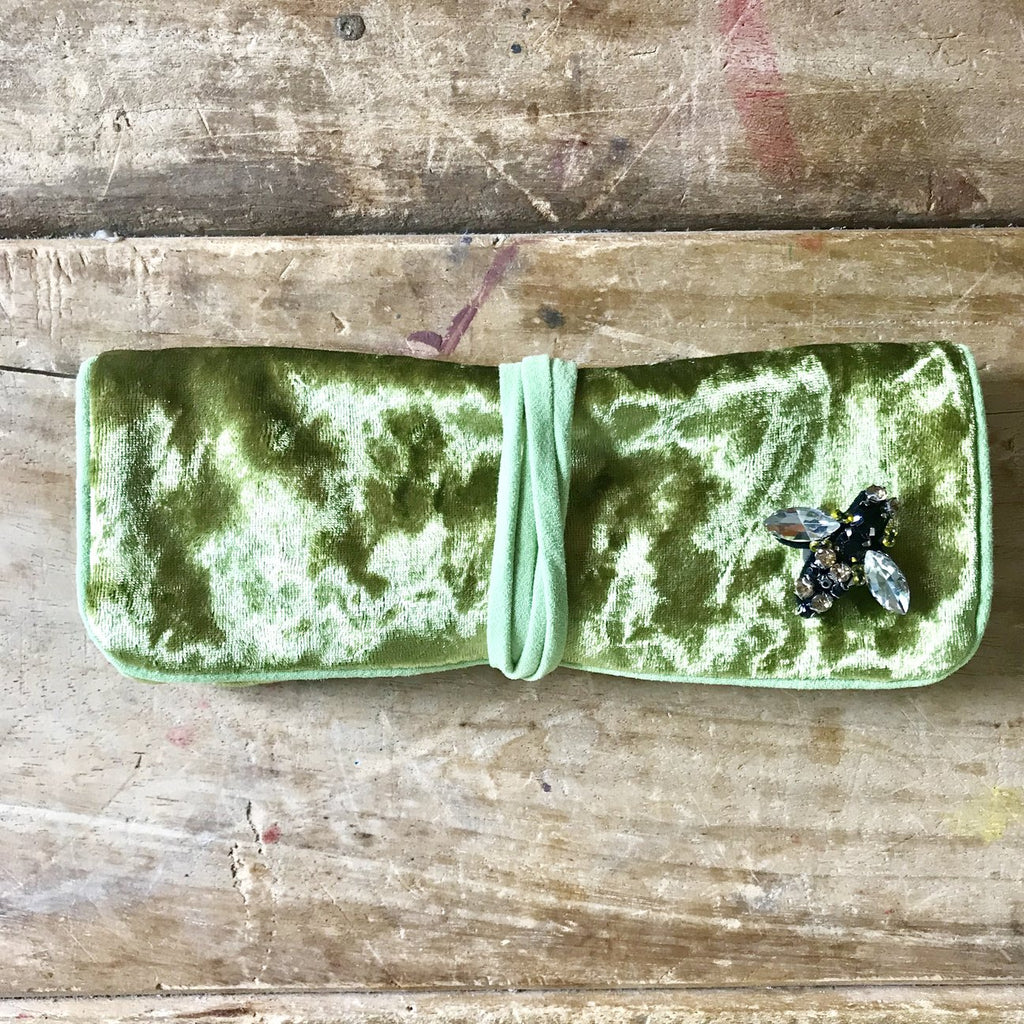 Crushed velvet jewellery wrap