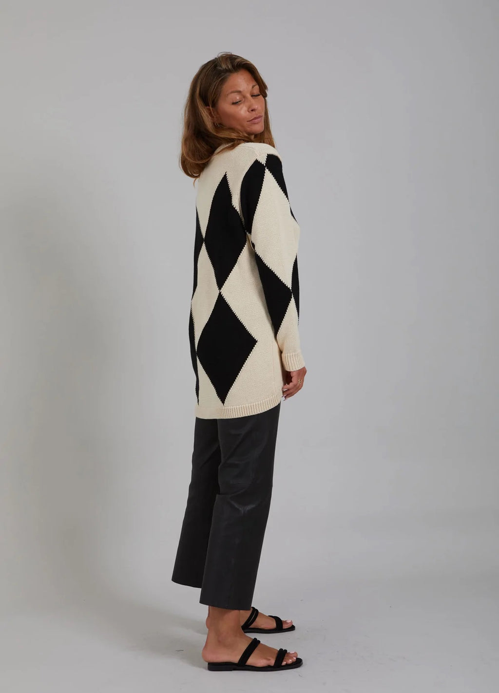 Seawool Knit With Argyle Pattern