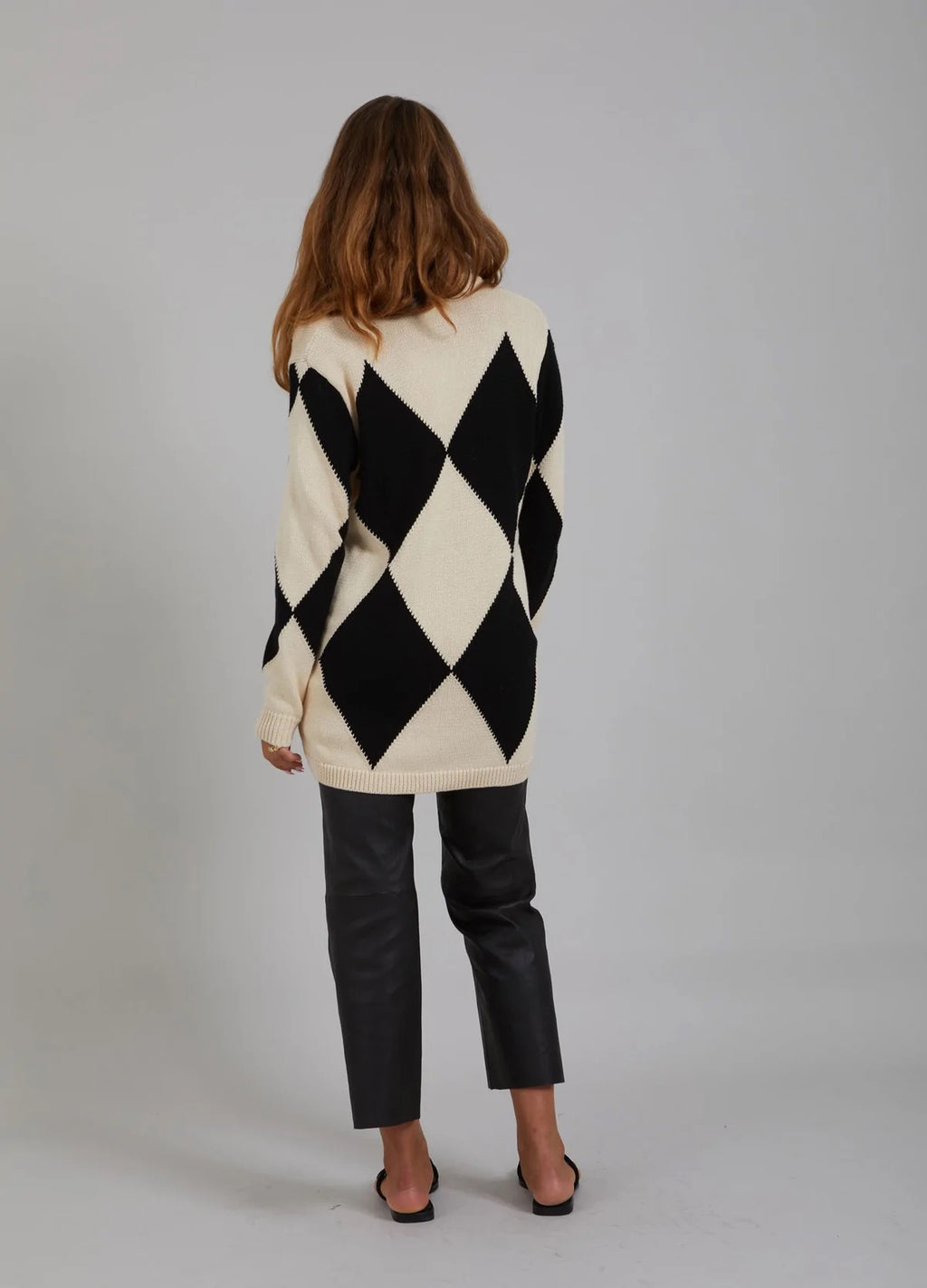 Seawool Knit With Argyle Pattern