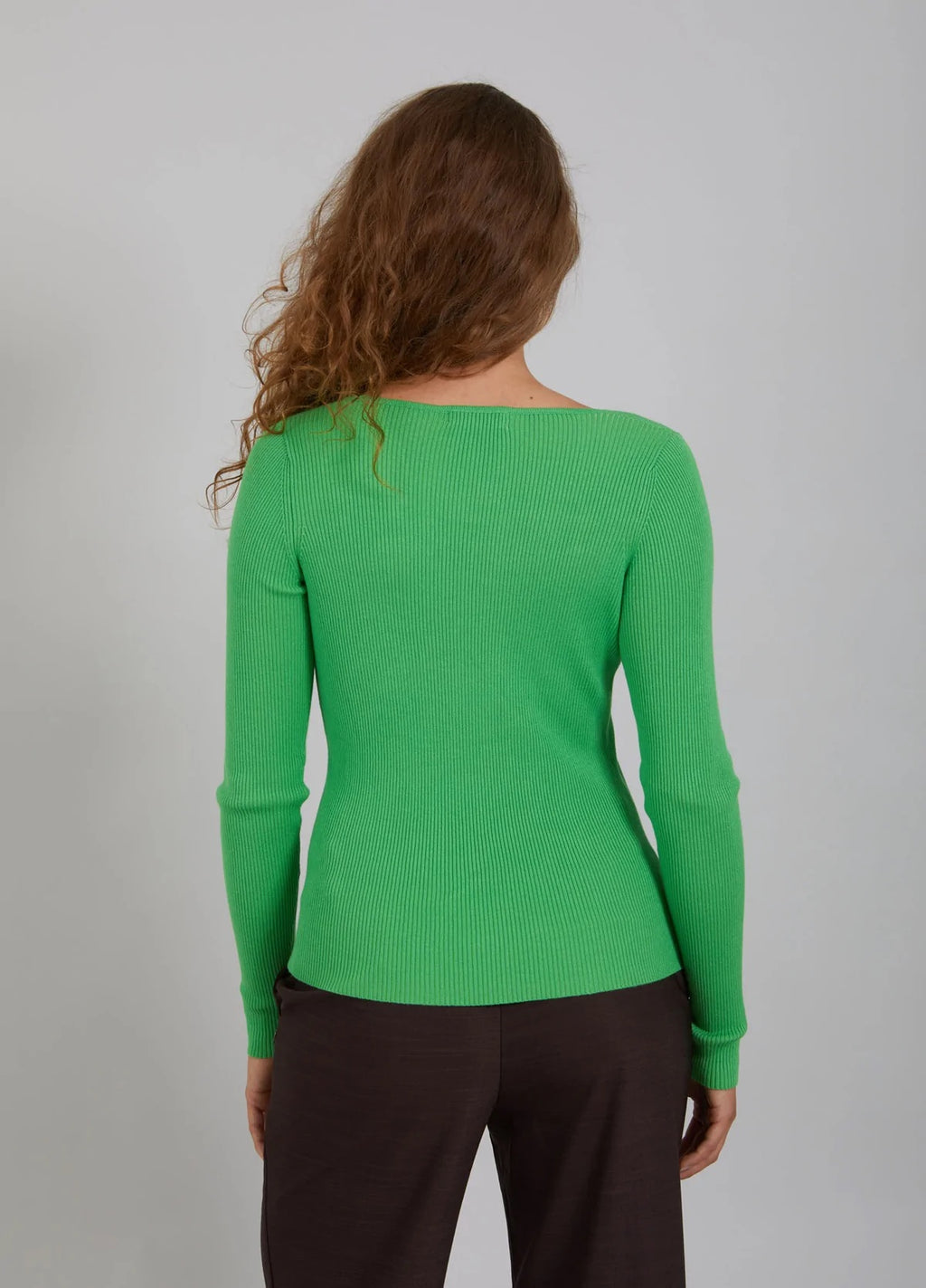Knit With Squared Neck - High Green