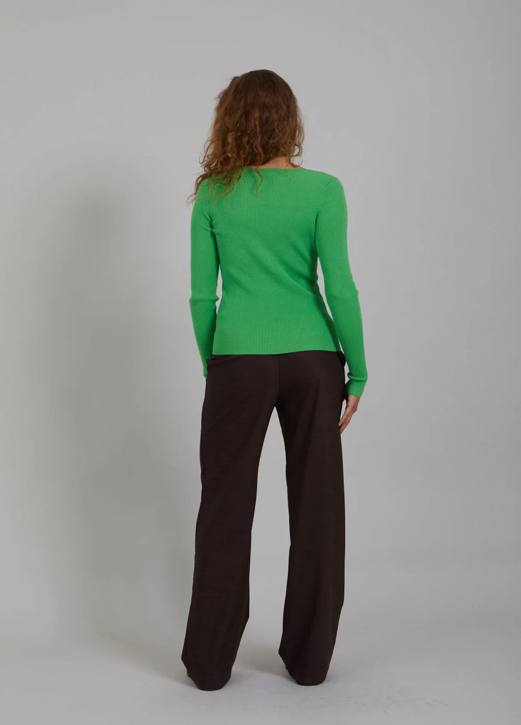 Knit With Squared Neck - High Green