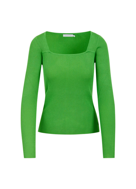 Knit With Squared Neck - High Green