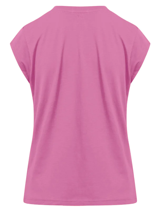 CC HEART BASIC V-NECK T-SHIRT - ROSE PINK