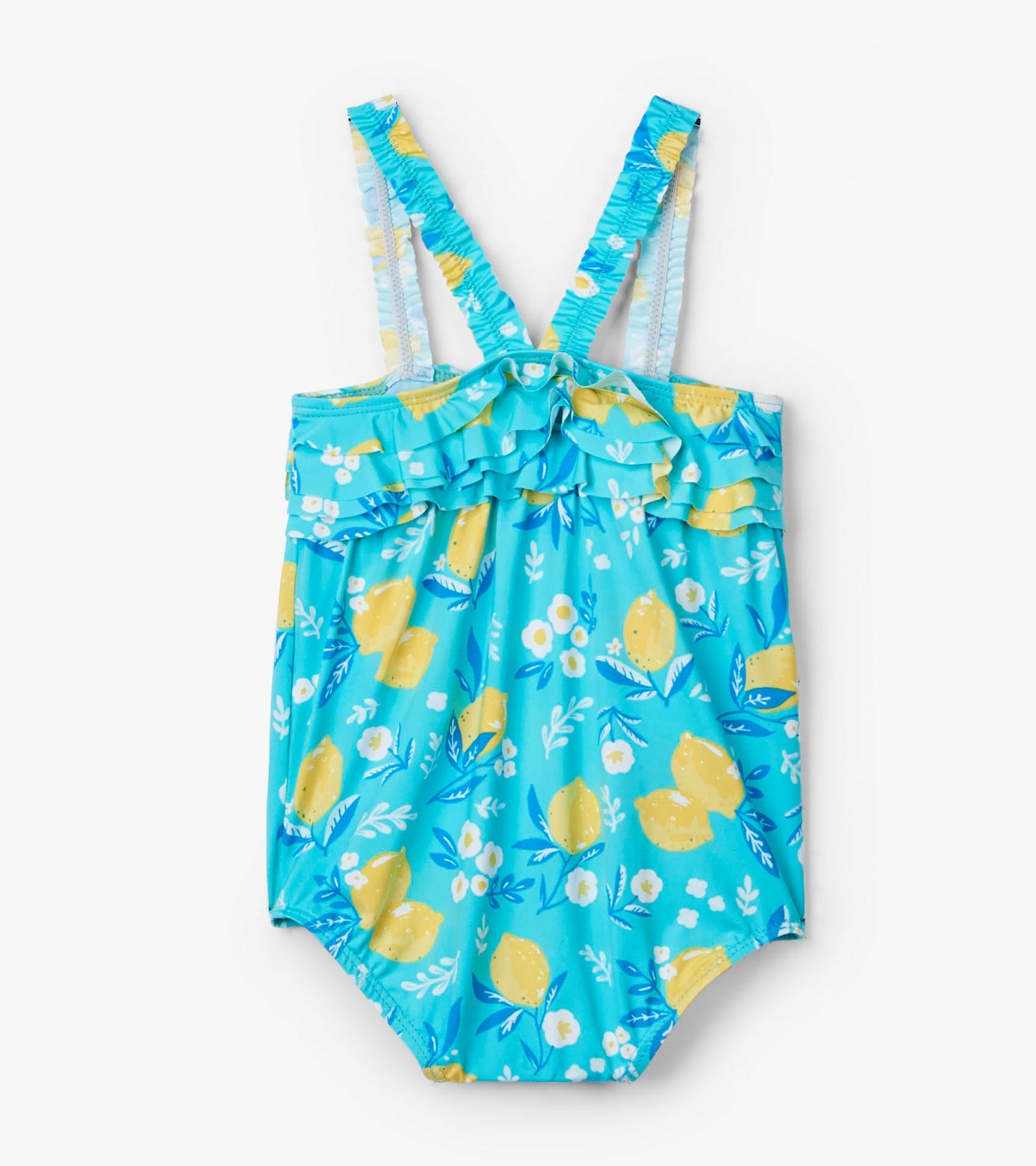 cute lemons baby ruffle swim suit