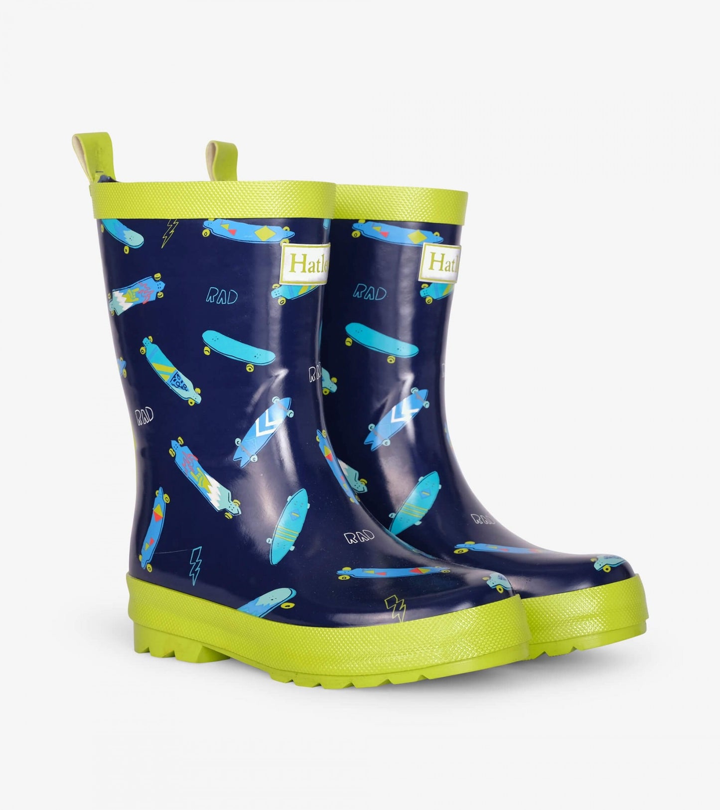 Rad longboards shiny rain boots