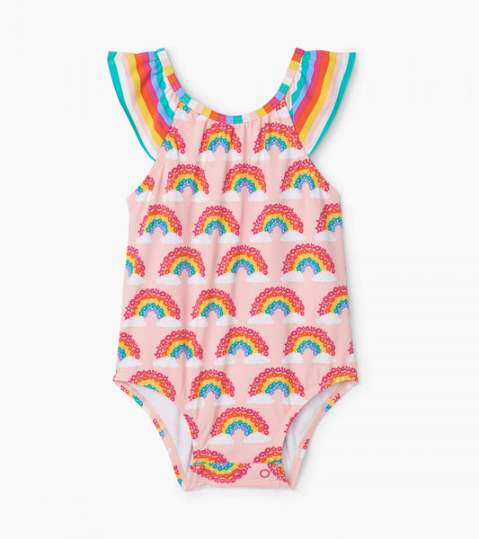 magical rainbows baby ruffle swimsuit