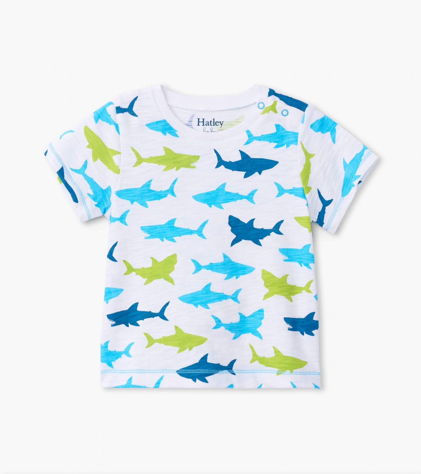 great white sharks baby graphic tee