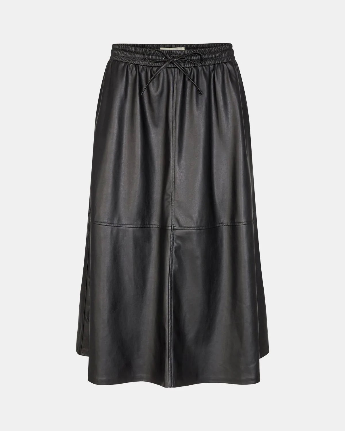 Faux Black Leather Skirt