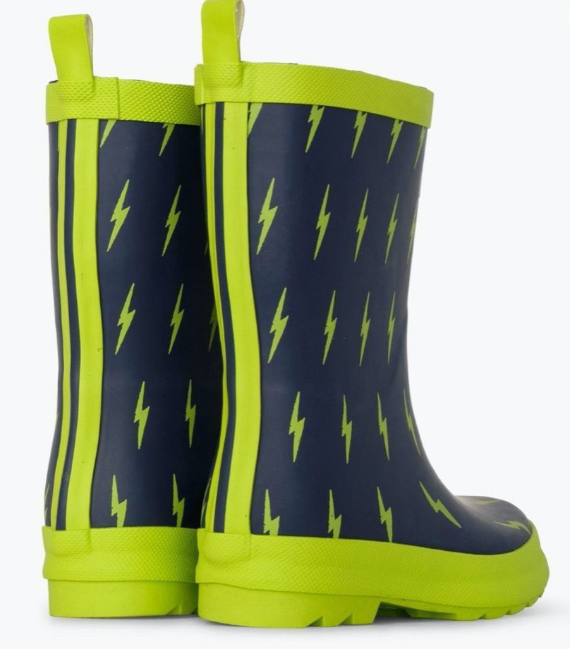 Lightening Bolt Matte Rain Boots
