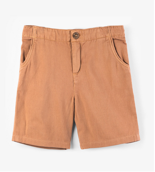 Khaki Brown Twill Shorts