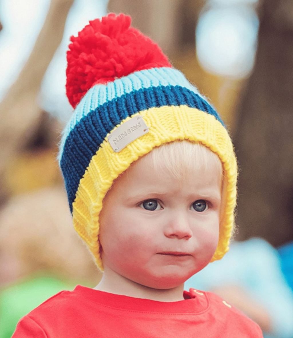 Bright Stripe Bobble Hat