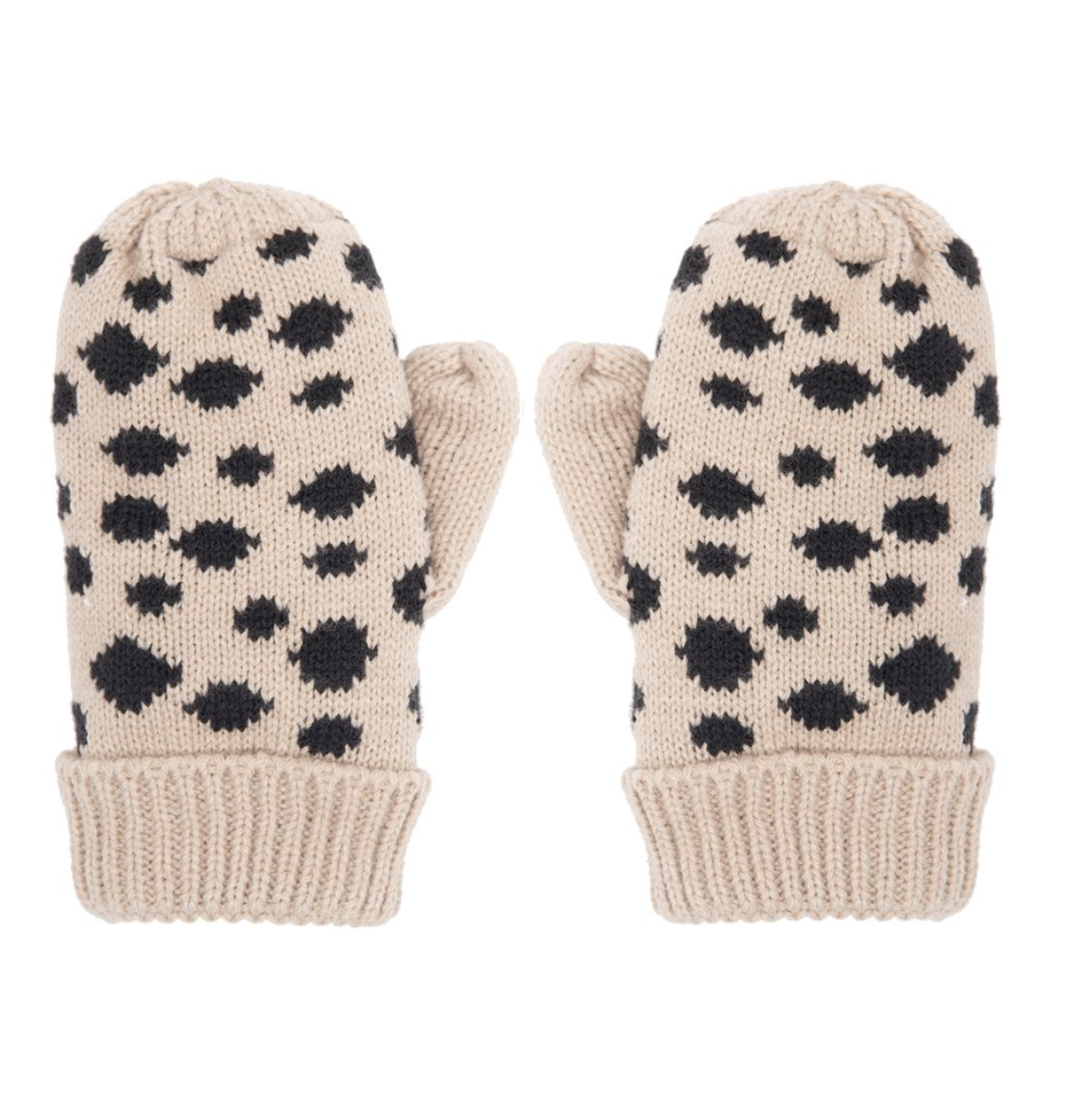 Cheetah Knit Mittens