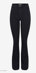 Peggy Flared High Waist Jeans - Black