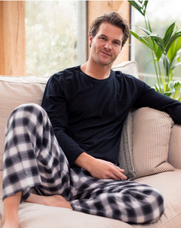 William Brushed Check Pyjama Pants