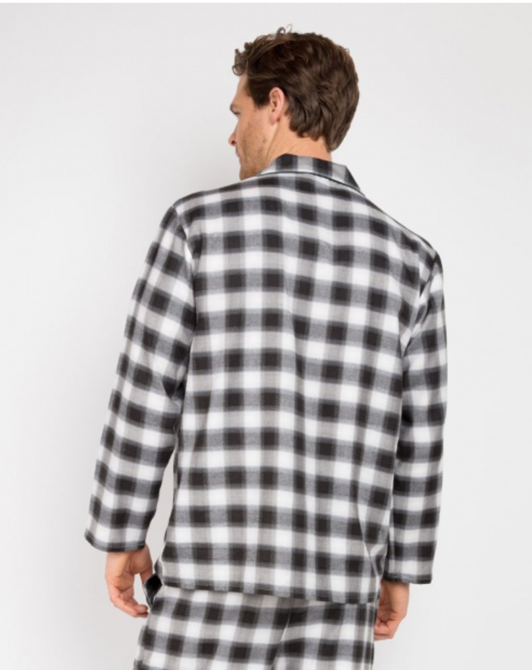 William Brushed Check Pyjama Top