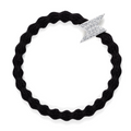 Silver Diamanté Bolt Band - Black
