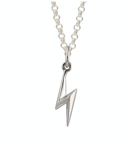 Lightening Bolt Necklace - Silver