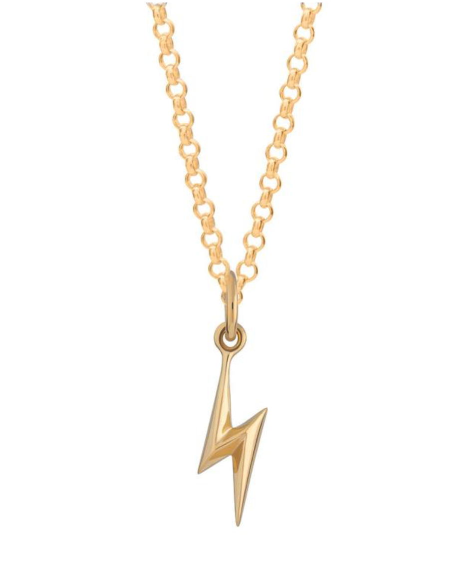 Lightening Bolt Necklace - Gold