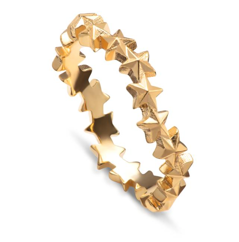 Gold Plated Star Cluster Ring