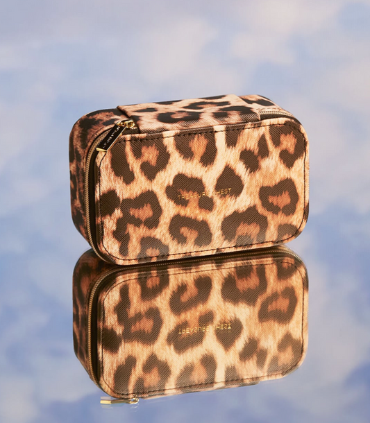 leopard print mini jewellery box